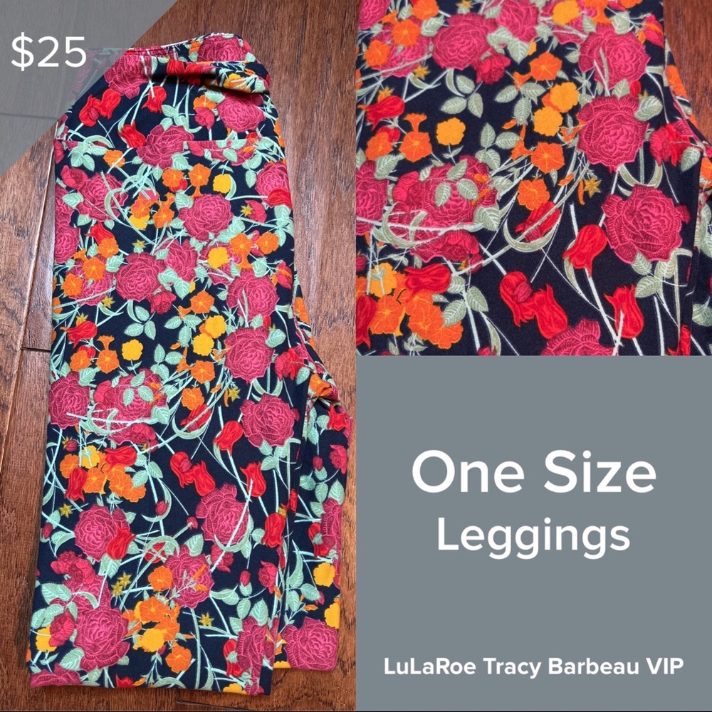 LuLaRoe OS Leggings Fits Size 2-10